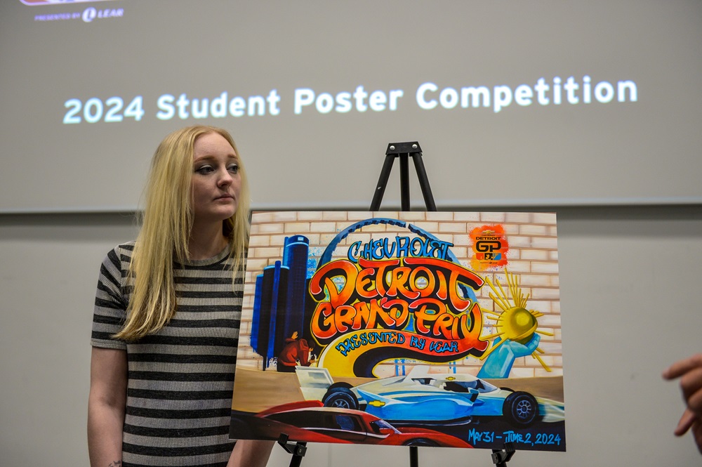 CCS Student Alison Slackta Wins the 2024 Detroit Grand Prix Official Poster Competition 