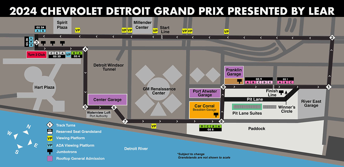 Grandstand Map