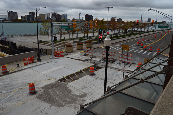 Another angle of the work being done on Atwater Street and Beaubien